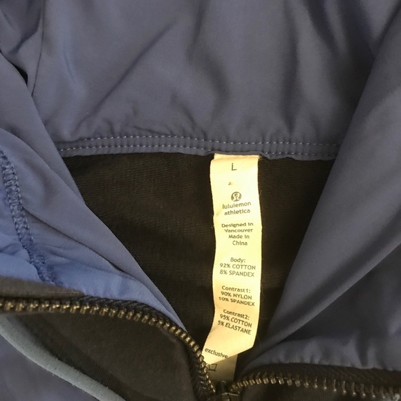 Lululemon mens zip jacket blue Sz L - Picture 3 of 7